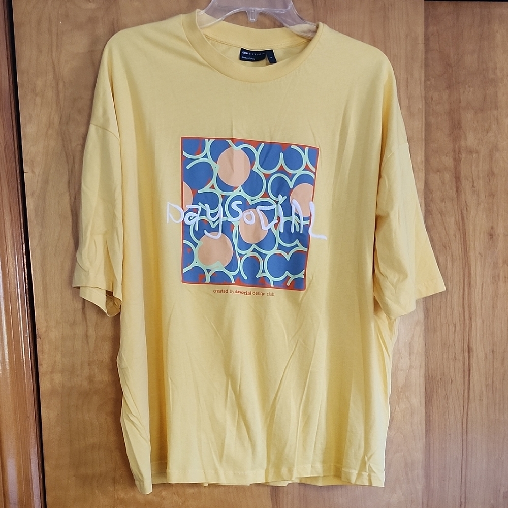 ASOS Yellow Graphic Short Sleeve Tee